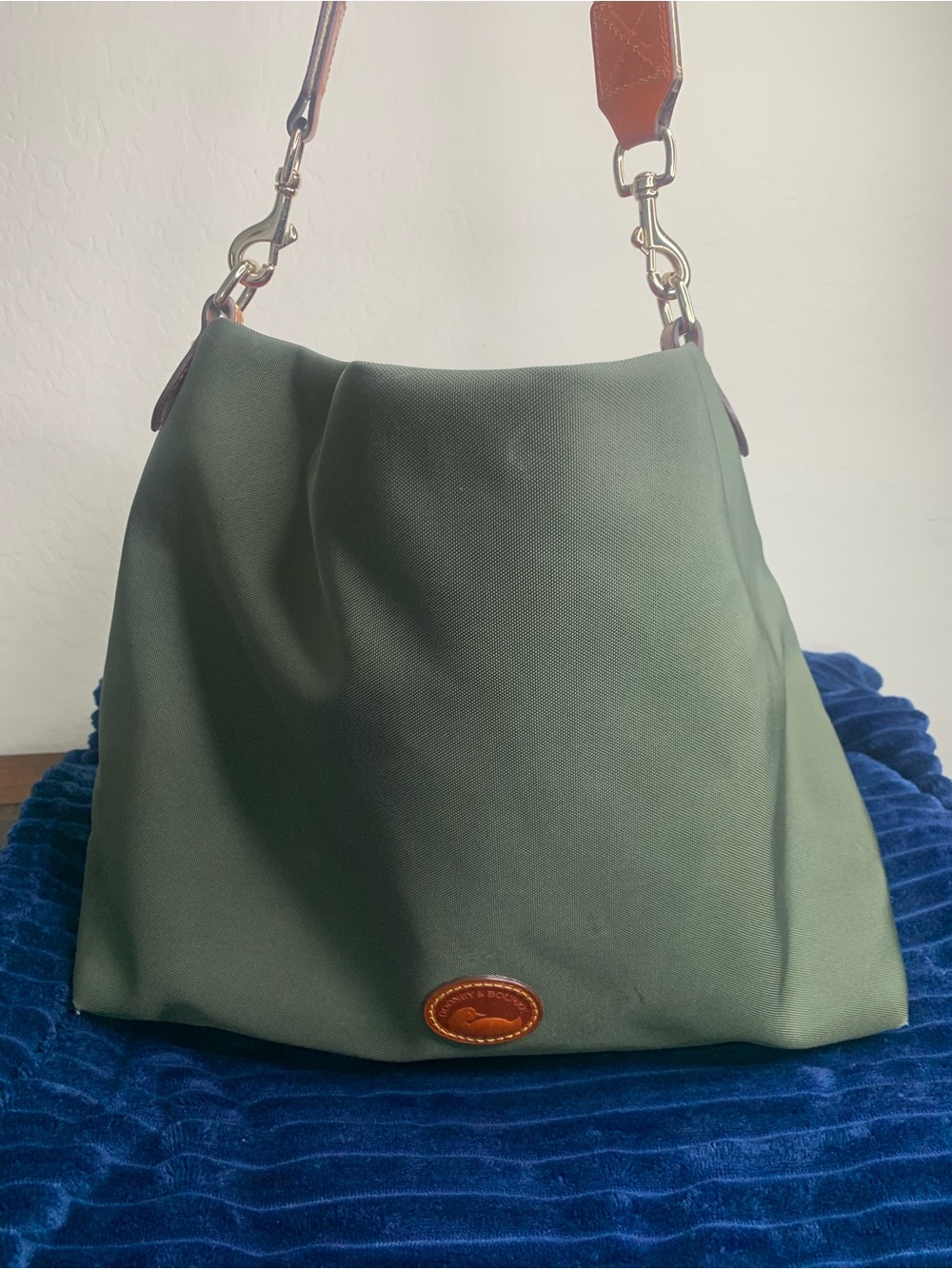 Dooney & Bourke Forest Green Nylon Shoulder Hobo